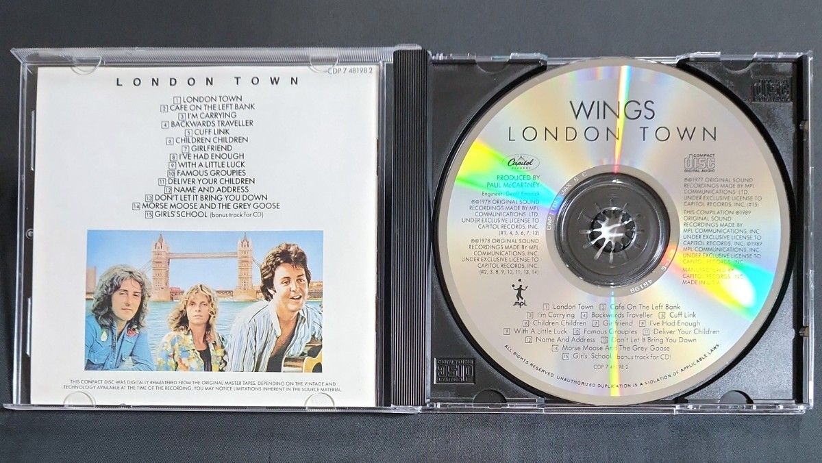 【CDP 7481982/US盤】ウイングス/ロンドン・タウン　ポール・マッカートニー　CAPITOL　Wings/London Town　Paul McCartney_画像3