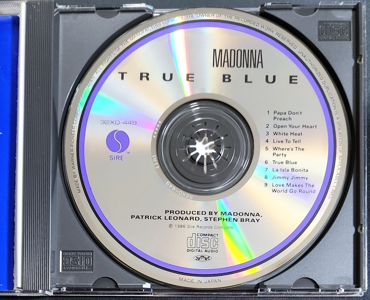 【32XD-449/シール帯】マドンナ/トゥルー・ブルー　税表記なし 3200円　Madonna/True Blue_画像5