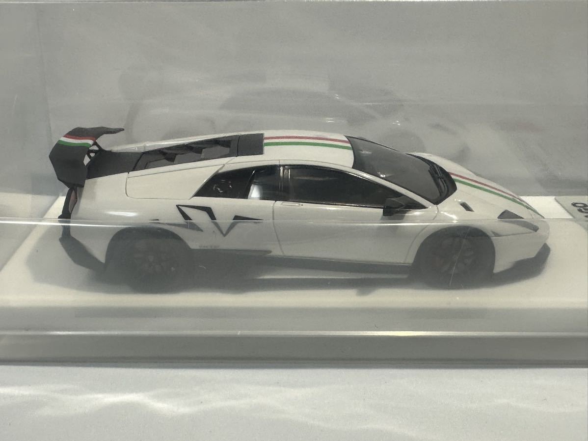 激レアRACCOON特注 1/43 EM336RA Lamborghini Murcielago LP670-4 Super Veloce 2009 White/Italian Stripe MakeUp メイクアップ ラクーン_画像8