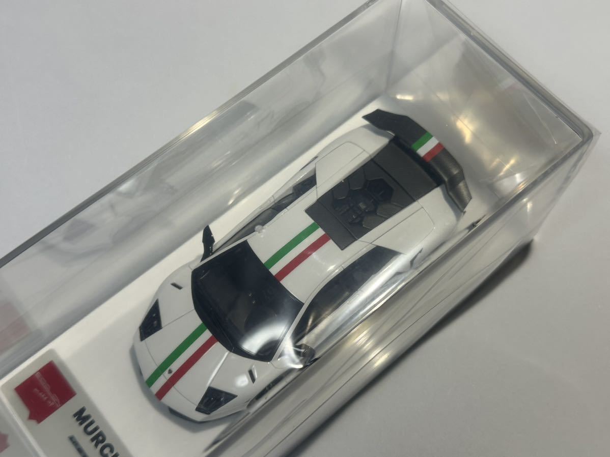 激レアRACCOON特注 1/43 EM336RA Lamborghini Murcielago LP670-4 Super Veloce 2009 White/Italian Stripe MakeUp メイクアップ ラクーン_画像9
