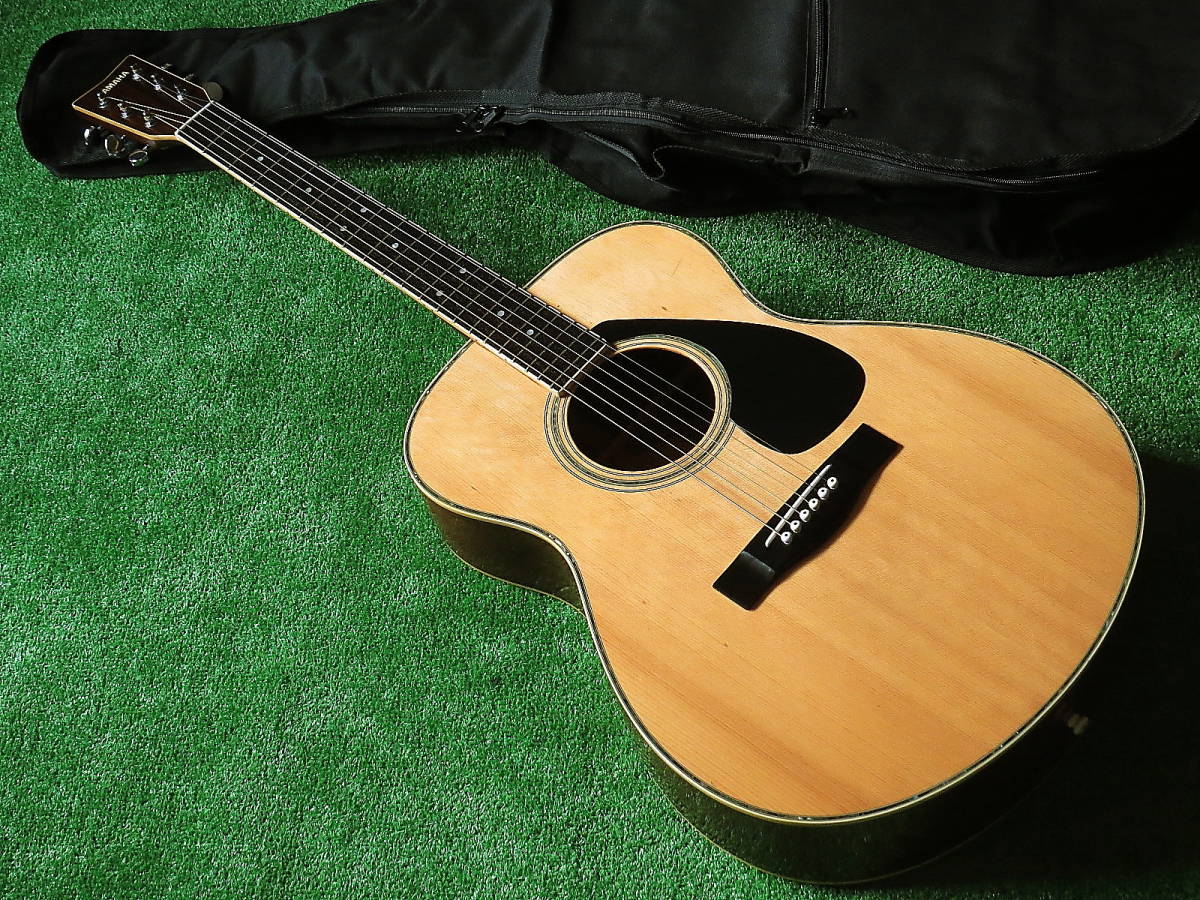 即決 YAMAHA FG-302D アコースティックギター ベージュラベルモデル 1980年代ヤマハ日本製フォークギター 新品アコギ用ケース付属_画像1