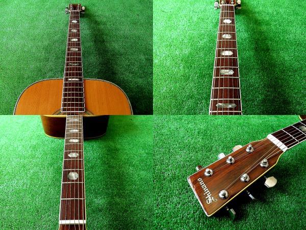 即決 SHINANO SW-20 日本製アコースティックギター 1970年代シナノ製ジャパンビンテージフォークギター アコギ用ケース付属_画像7