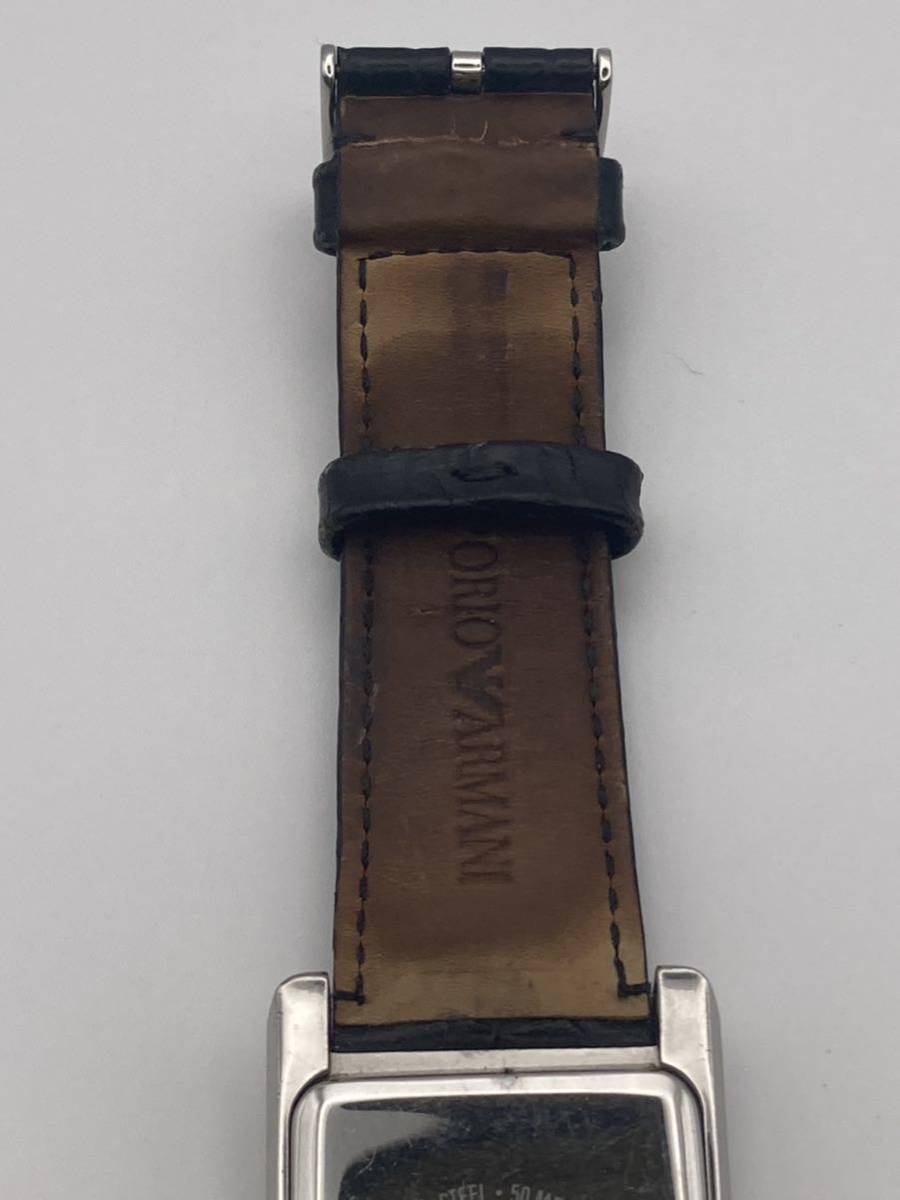 【即日発送】エンポリオ アルマーニ AR-0143 レクタンギュラー スクエア メンズ 腕時計 EMPORIO ARMANI レザー クォーツの画像8