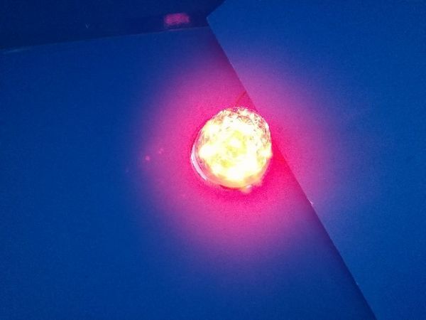 【槌屋ヤック】 超流星マーカー クリアレンズ/アンバー光 10個セット 12v/24v共用 LED 樹脂レンズ トラック用品の画像6