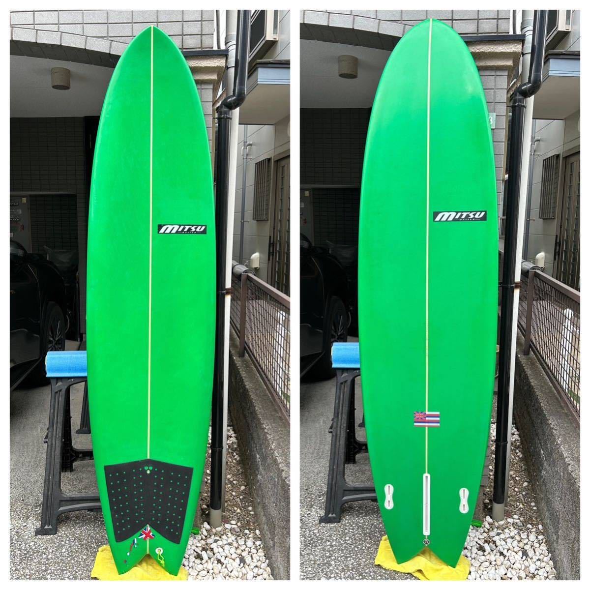 必見☆ハワイ Mitsu Design Hawaii OMILU Mid Twin Fish 7'3/ミツデザイン/ミッドレングス/フィッシュ/2or1/CI fish/mid length