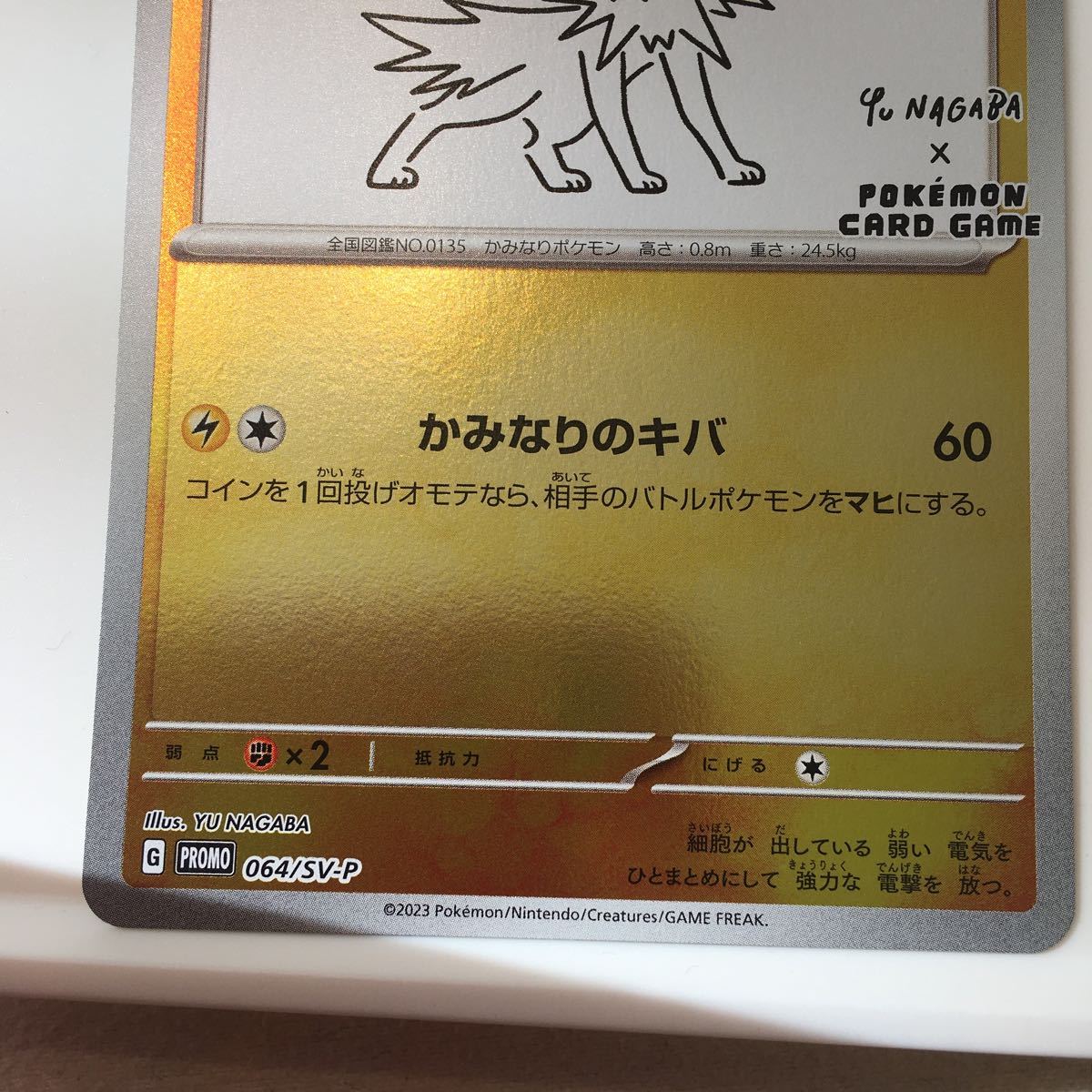 中古 ポケモンカードゲーム サンダース SV-P イーブイ プロモ 長 中古 ポケモンカードゲーム サンダース SV-P イーブイ プロモ 長
