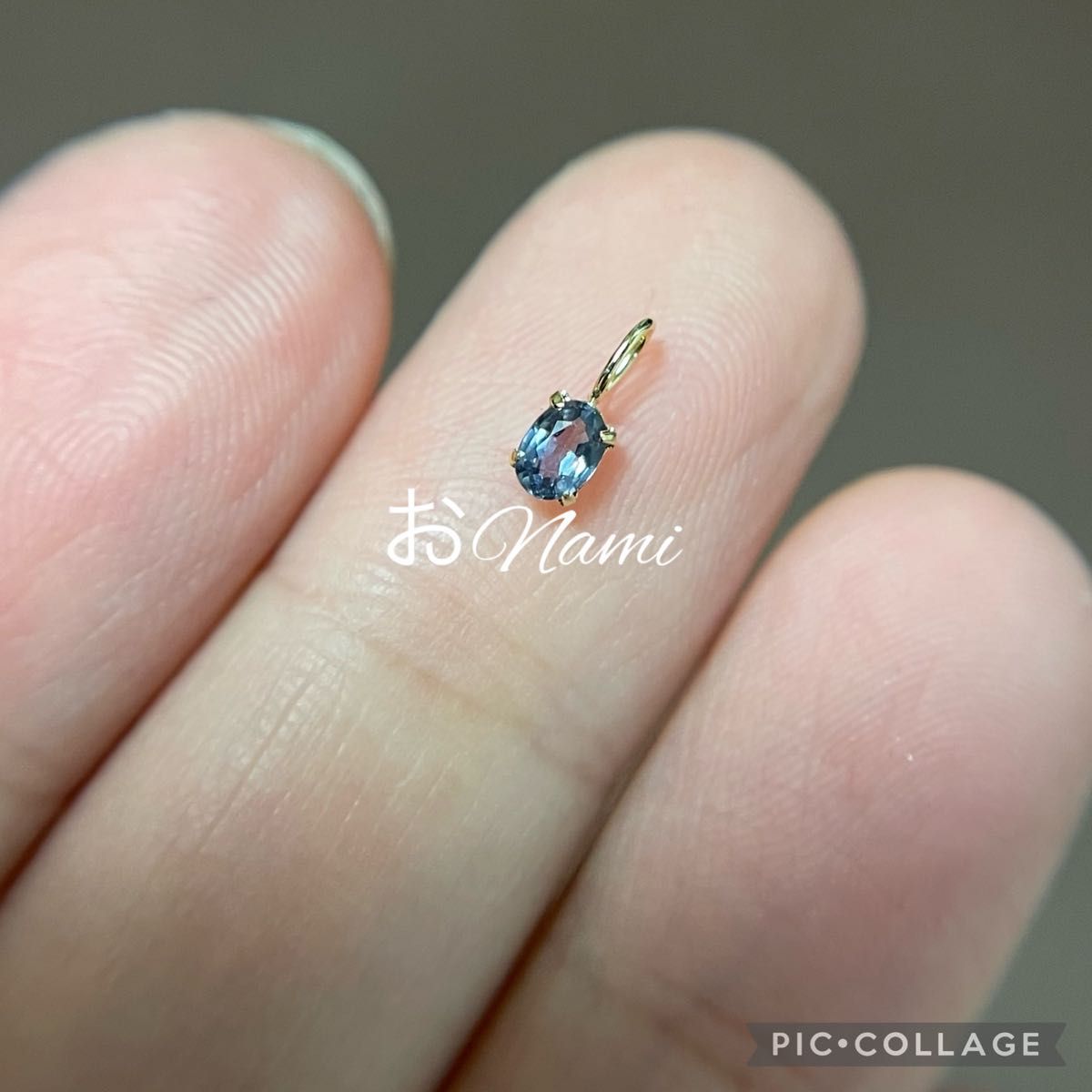 K18【天然アイスブルーサファイア】4mm×3mm 0.20ct 18K