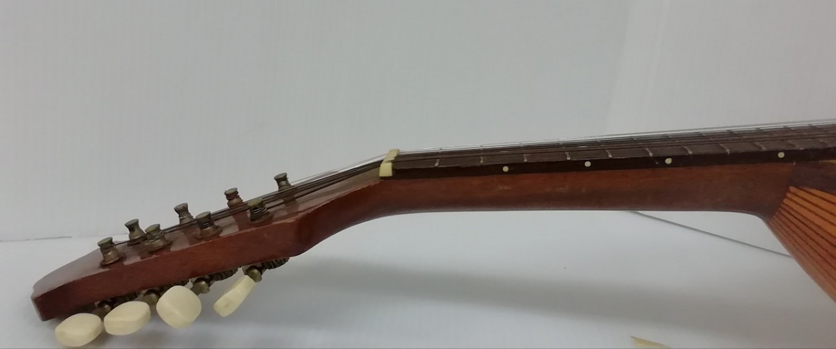 現状品 音出し確認済 SUZUKI マンドリン No.228 1967年 ヴィンテージ 年代物 スズキ 弦楽器 コレクション ディスプレイの画像5