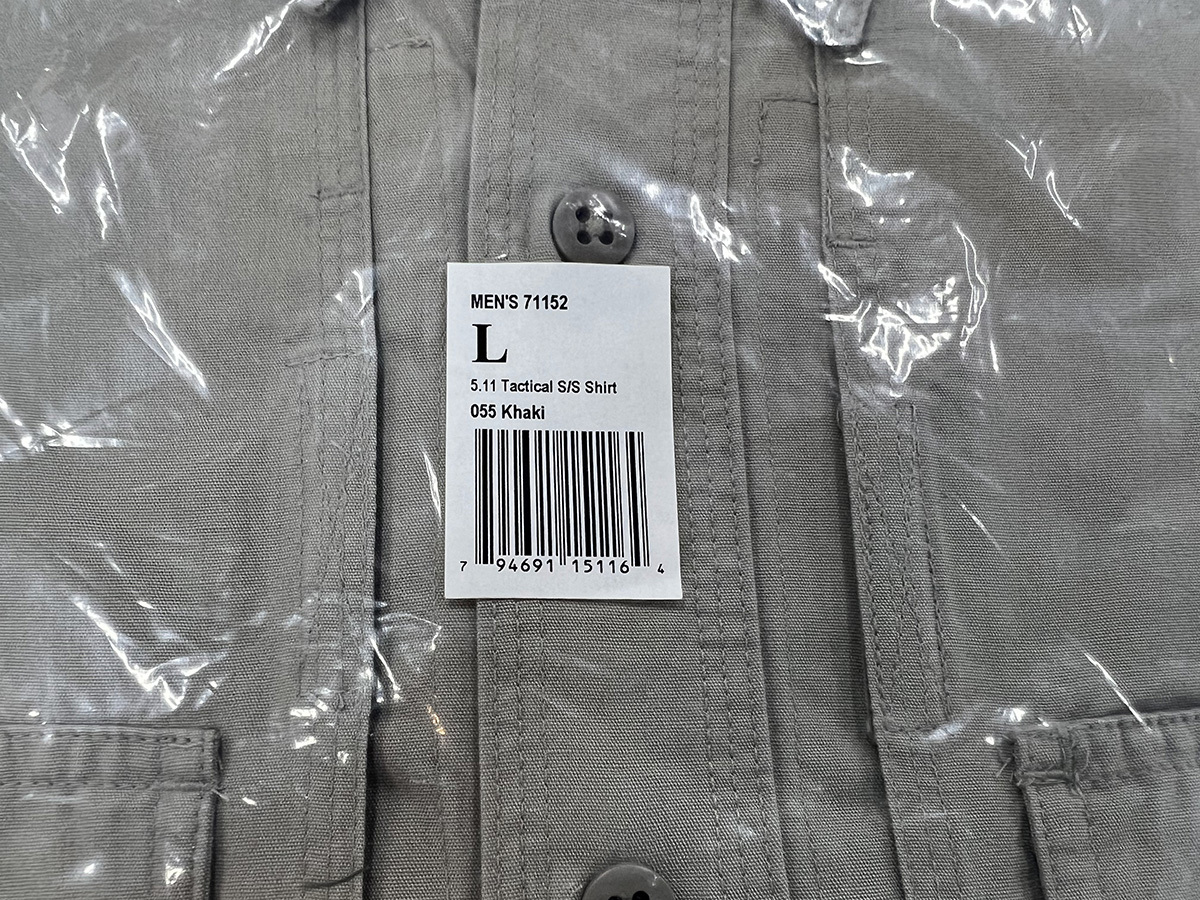 ROYAL ROBBINS 5.11 TACTICAL SHIRT SS カーキ サイズL 【未使用・送料無料】_画像3