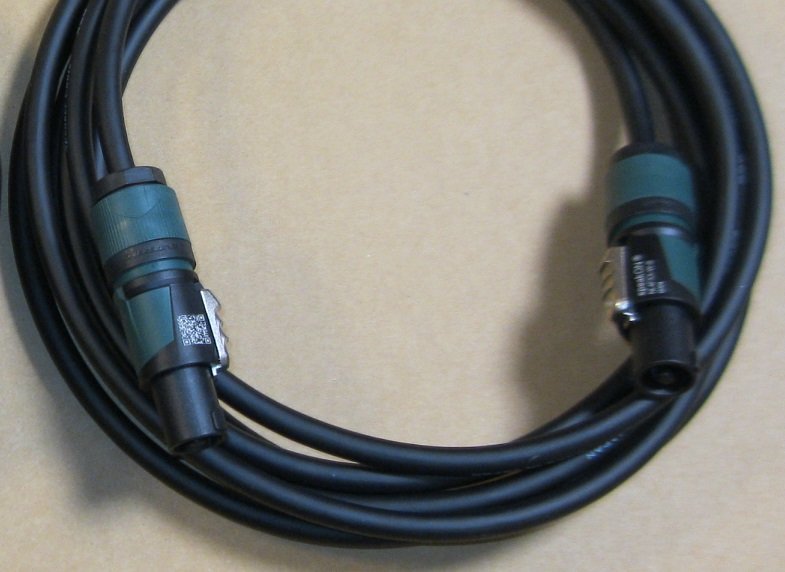 PA for speaker cable 5m(4S8) black with strap speakon specification 