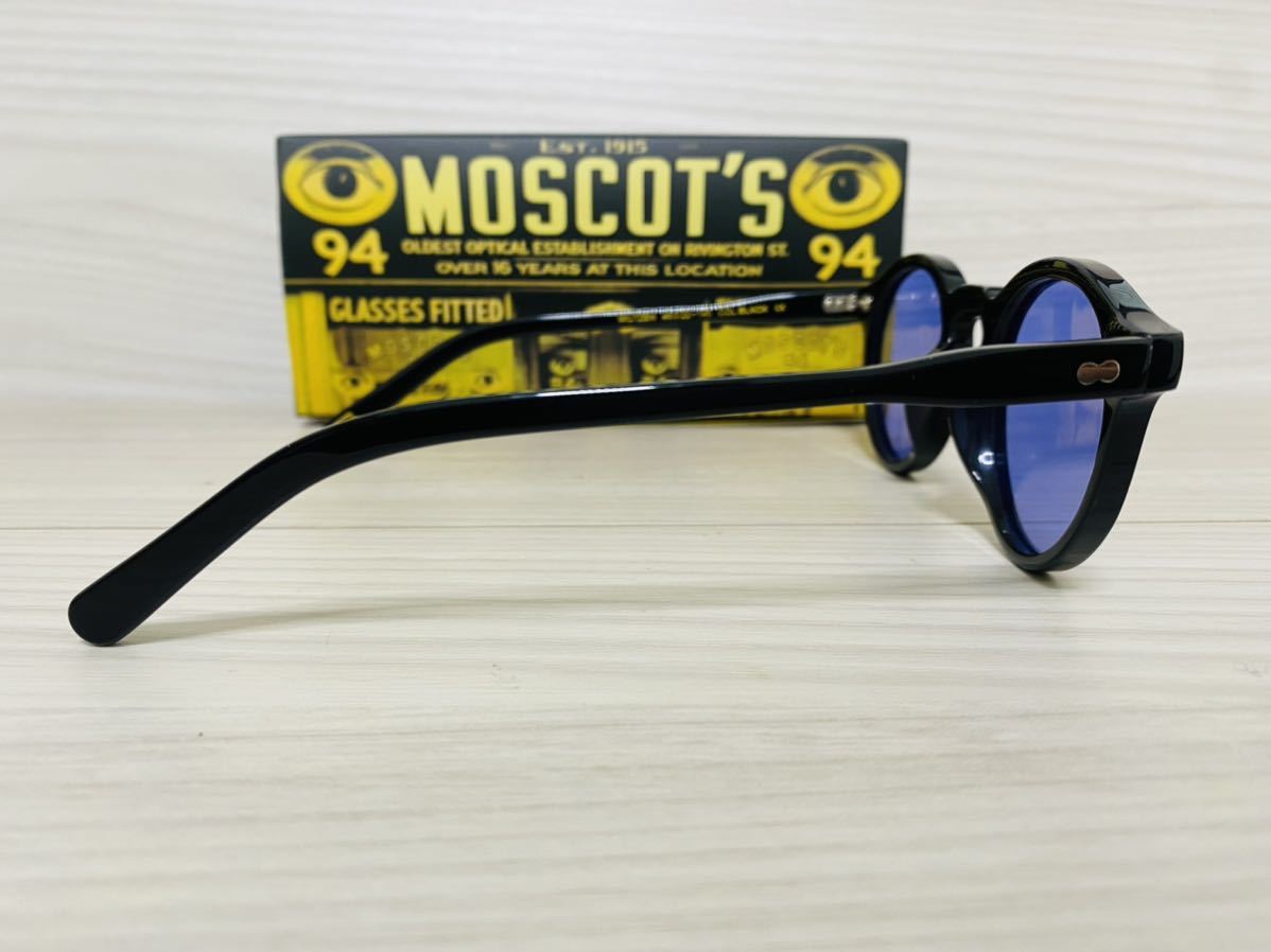 ★MOSCOT★モスコット★ミルゼン★MILTZEN★サングラス★伊達眼鏡★黒縁 ボストン ラウンド カラーレンズ パープル 未使用 美品_画像4