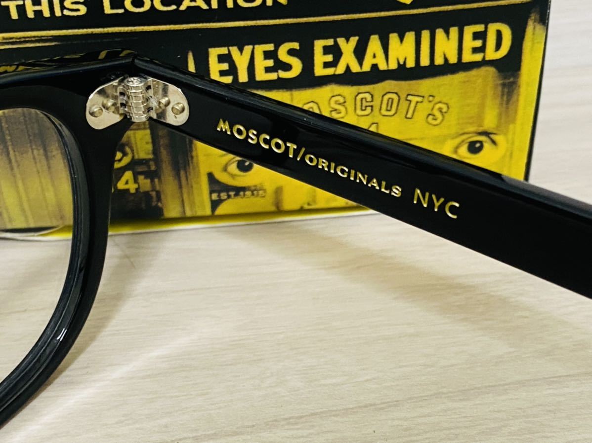 ★MOSCOT★モスコット★レムトッシュ★ブラック 黒縁 ノーズパッド付き メガネフレーム★LEMTOSH★伊達眼鏡 ボストン 未使用 美品_画像8