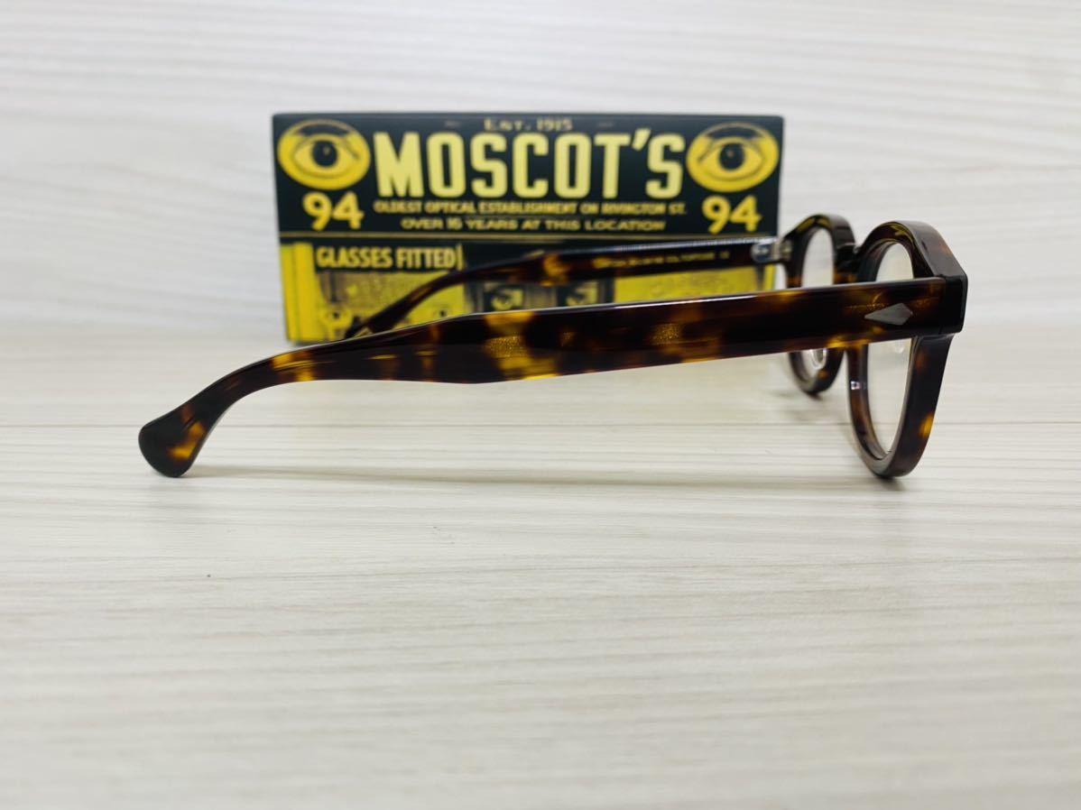 MOSCOT モスコット★レムトッシュ★ノーズパッド付きメガネフレーム★LEMTOSH★伊達眼鏡 鼈甲柄 ウェリントン ボストン 未使用 美品_画像4