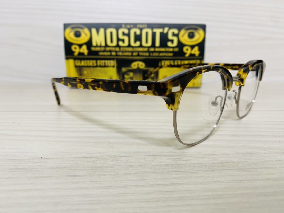 ★MOSCOT★モスコット★メガネフレーム★YUKEL★伊達眼鏡 ボストン サーモントタイプ ハバナ★未使用 美品_画像4