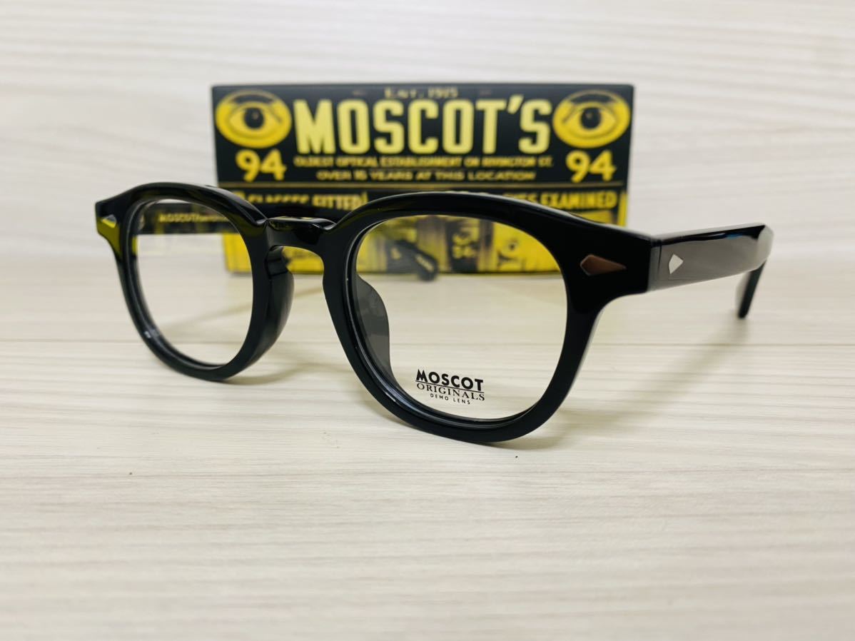 ★MOSCOT★モスコット★レムトッシュ★メガネフレーム★LEMTOSH★伊達眼鏡 黒縁 定番カラー ボストン 未使用 美品_画像2