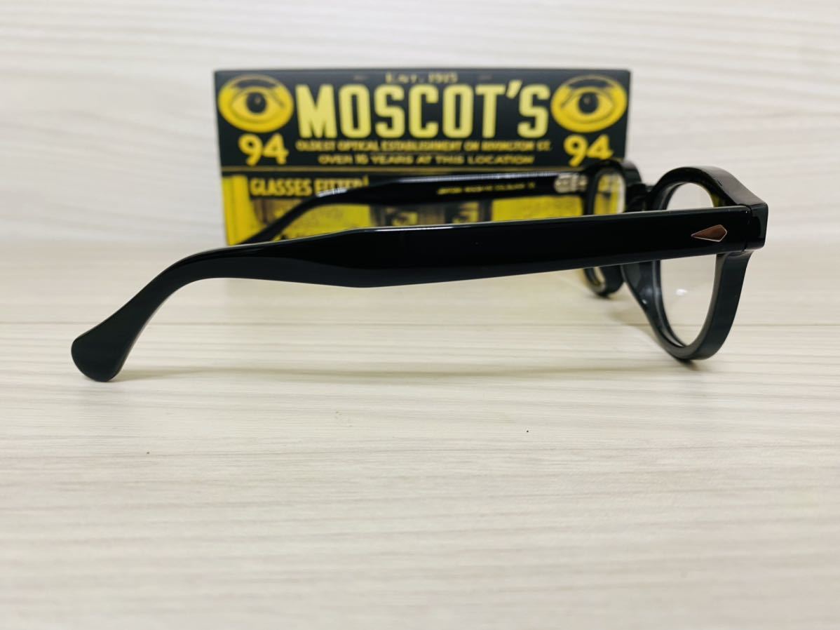 ★MOSCOT★モスコット★レムトッシュ★メガネフレーム★LEMTOSH★伊達眼鏡 黒縁 定番カラー ボストン 未使用 美品_画像4