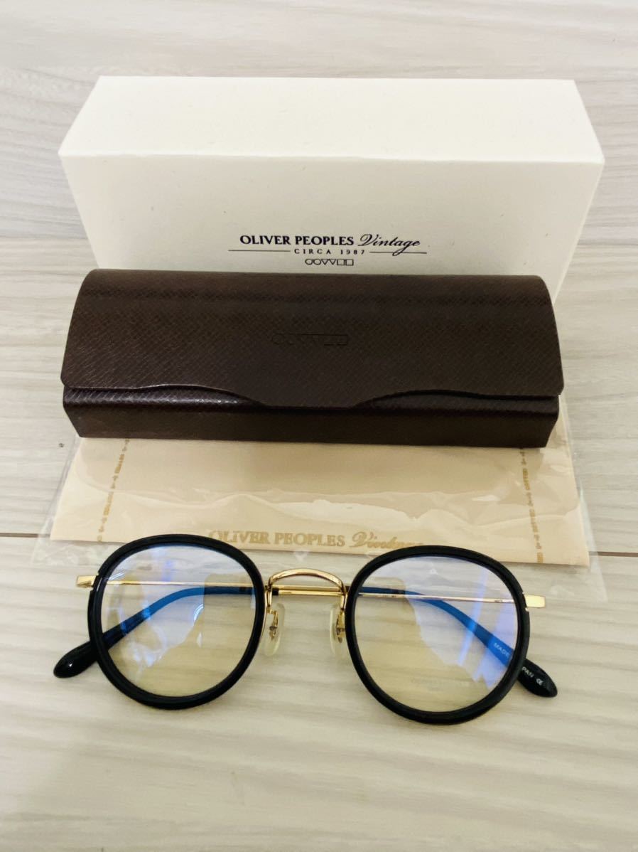 OLIVER PEOPLES オリバーピープルズ メガネフレーム★OV1139 1280★ブラック ゴールド★ボストン ラウンド★伊達眼鏡 未使用 美品 _画像10