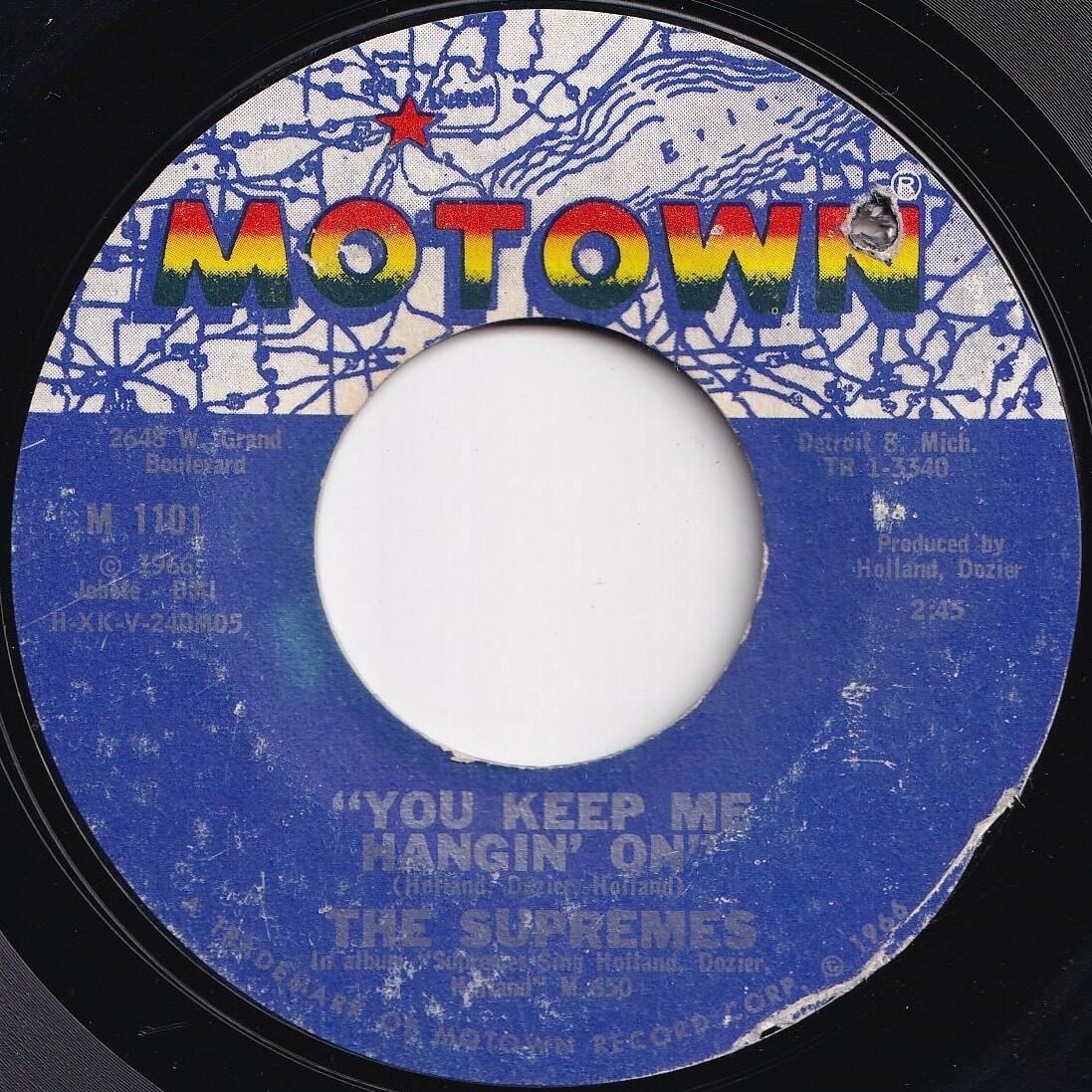 Supremes You Keep Me Hangin' On / Remove This Doubt Motown US M 1101 205993 SOUL ソウル レコード 7インチ 45_画像1