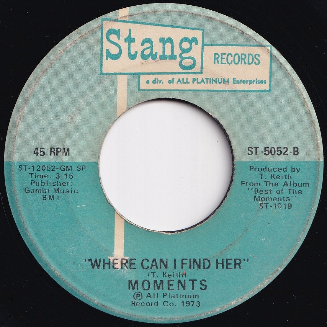 Moments Sexy Mama / Where Can I Find Her Stang US ST-5052 205996 SOUL ソウル レコード 7インチ 45_画像2