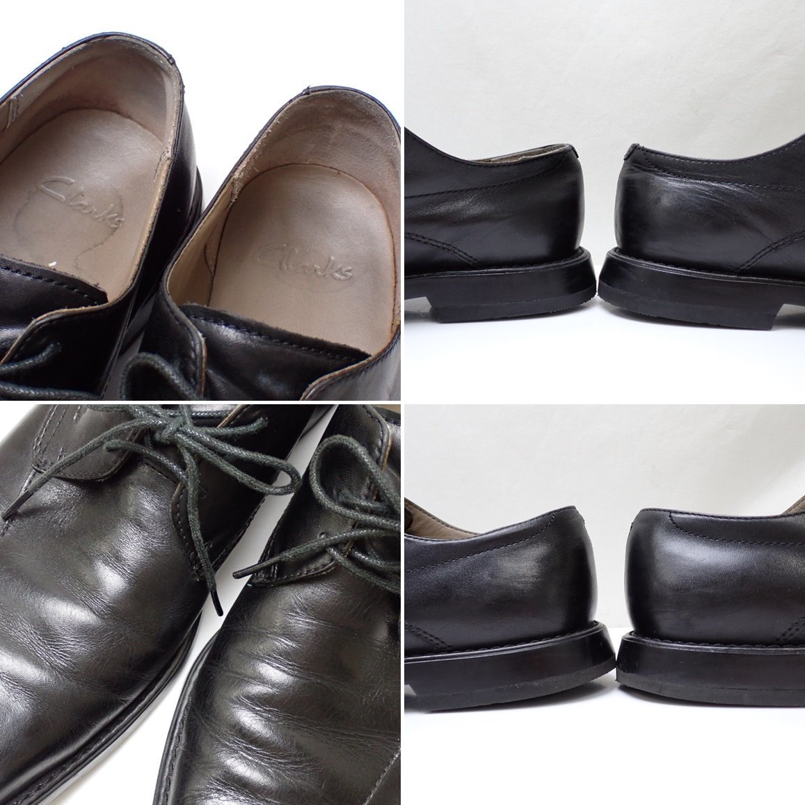 ★Clarks/クラークス スワールトゥ ビジネスシューズ 8G/27cm相当/ブラック/レザー/紳士靴/革靴&1951000003_画像7