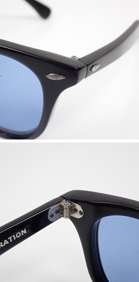 * The Real McCoy's × effector operation sunglasses / black × royal blue / plastic frame / accessory equipped &1248701437