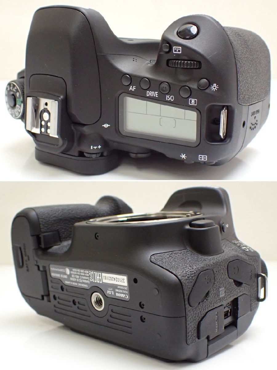 □Canon/キャノン EOS 80D デジタル一眼カメラ ボディ + 交換レンズ EF-S24mm F2.8 STM/約2420万画素/DCカプラー他付属&1223100176