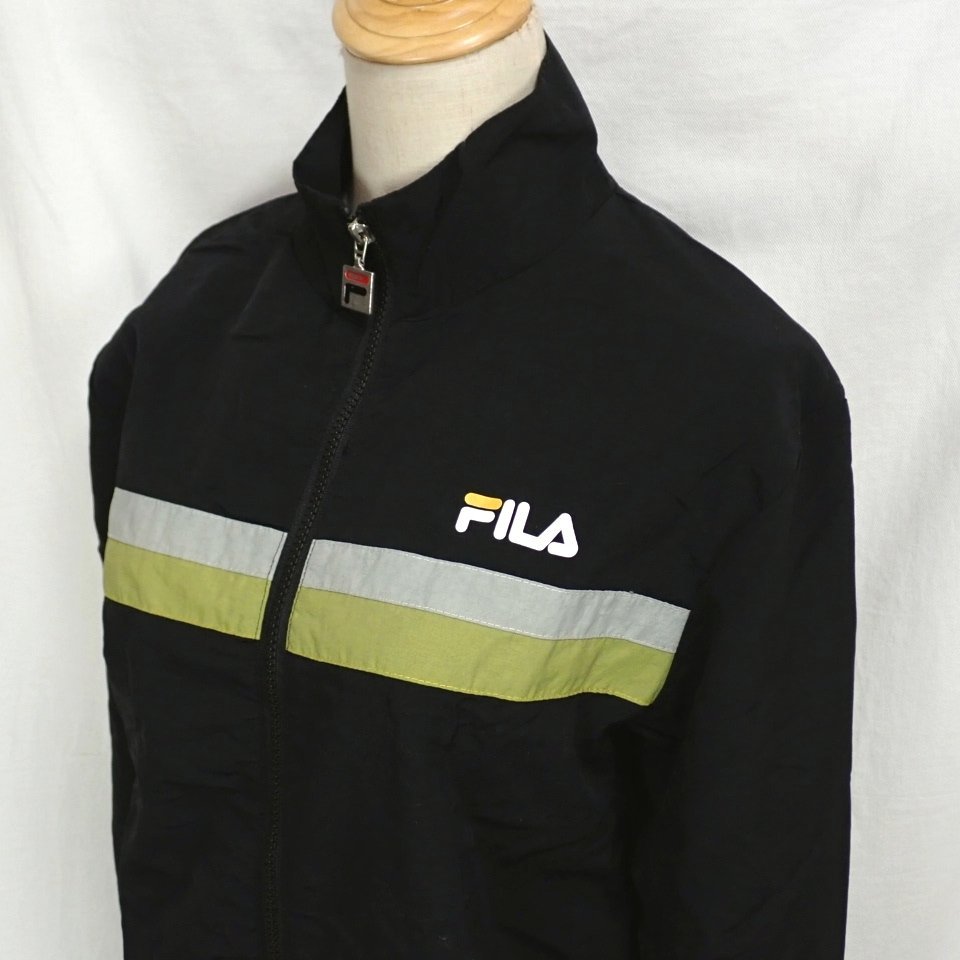 ★FILA/フィラ ナイロンジャケット S/レディースM相当/ブラック/ジップアップ/スポーツウェア&1950300030_画像3