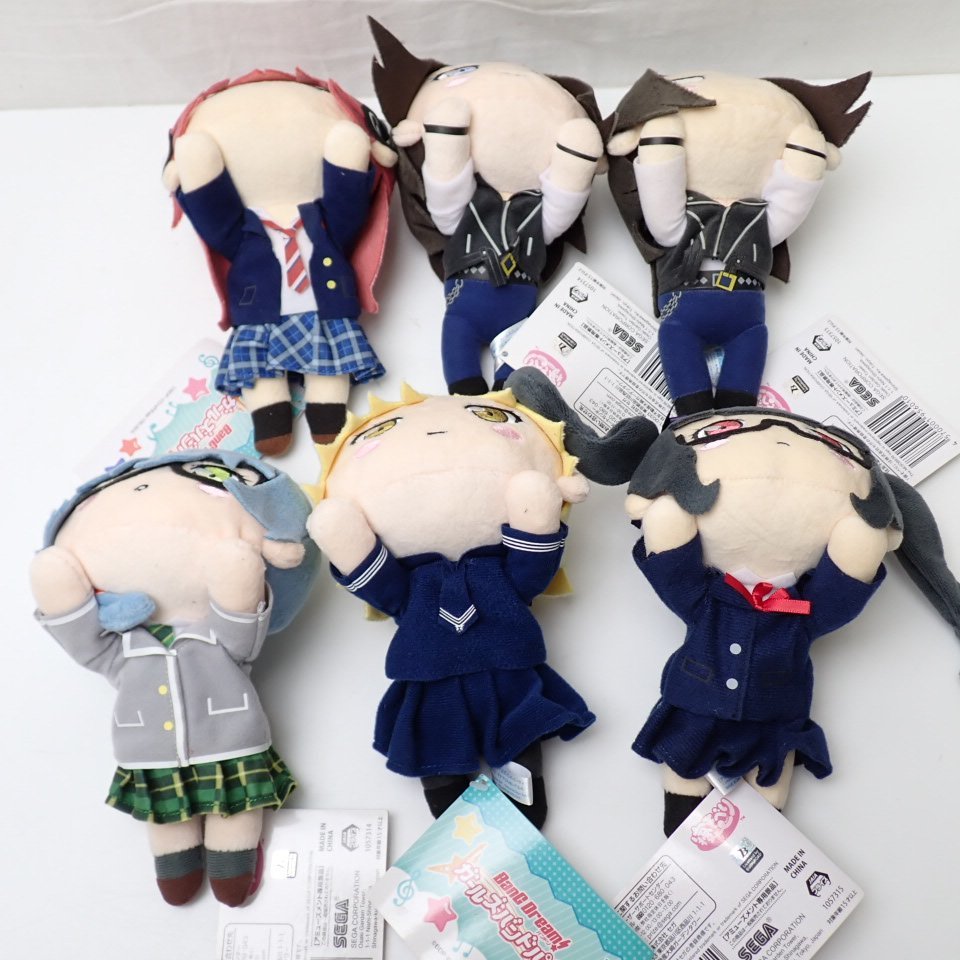 ★美品 バンドリ! ガールズバンドパーティ! 寝そべりモアプラスぬいぐるみ RAISE A SUILEN School☆Days Vol.1＆2/6体セット&1957100007_画像6