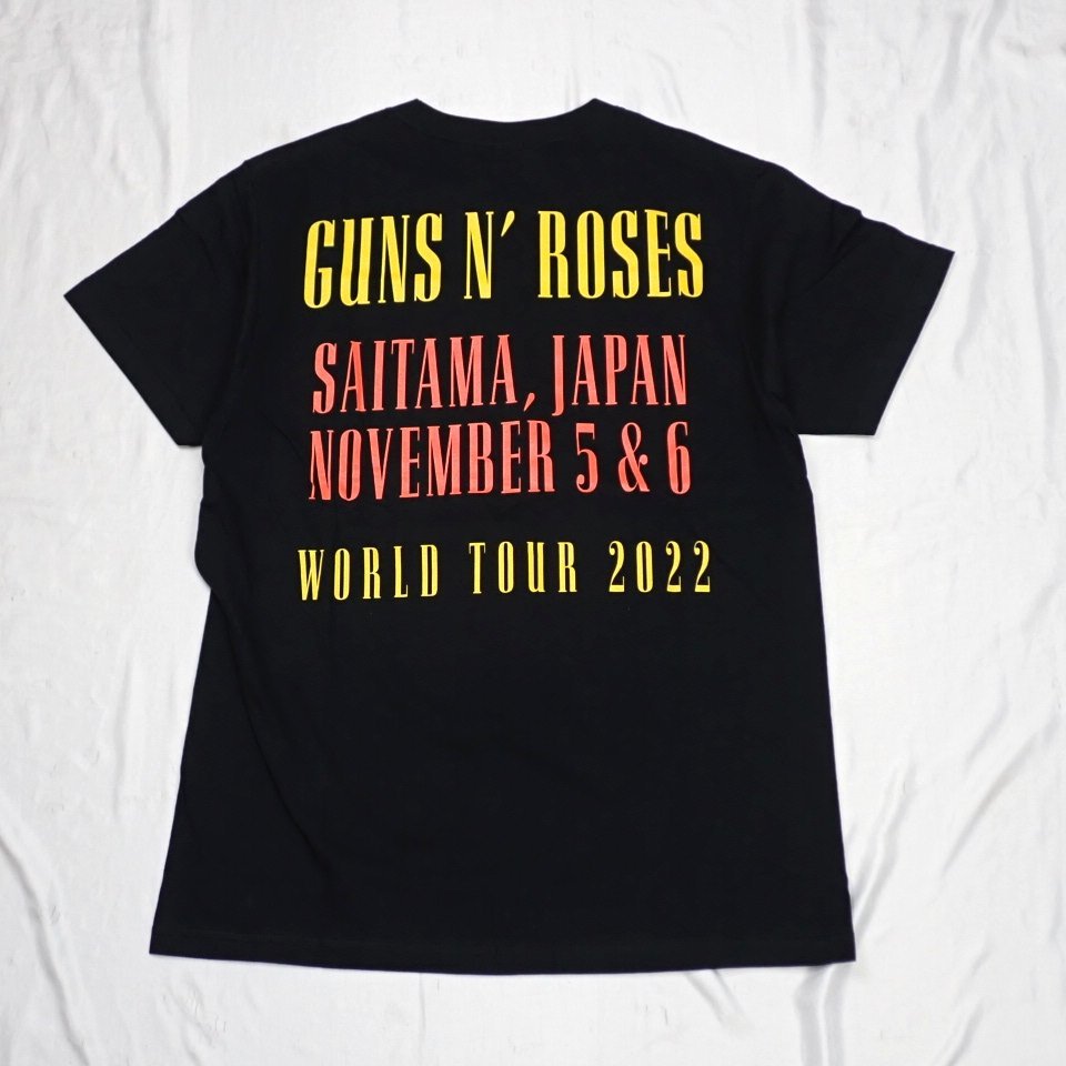 ★Guns N' Roses/ガンズ・アンド・ローゼズ 2022年 日本公演限定 半袖Tシャツ メンズL/ブラック/コットン100%/ツアーT/バンドT&1248701453の画像2