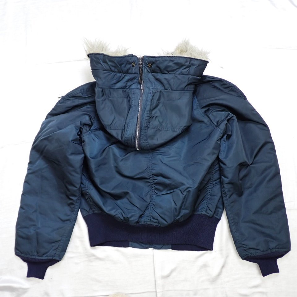 ★ALPHA INDUSTRIES/アルファインダストリーズ N-2B フライトジャケット メンズS/ネイビー/ナイロン/中綿/ミリタリー&1947000203_画像2