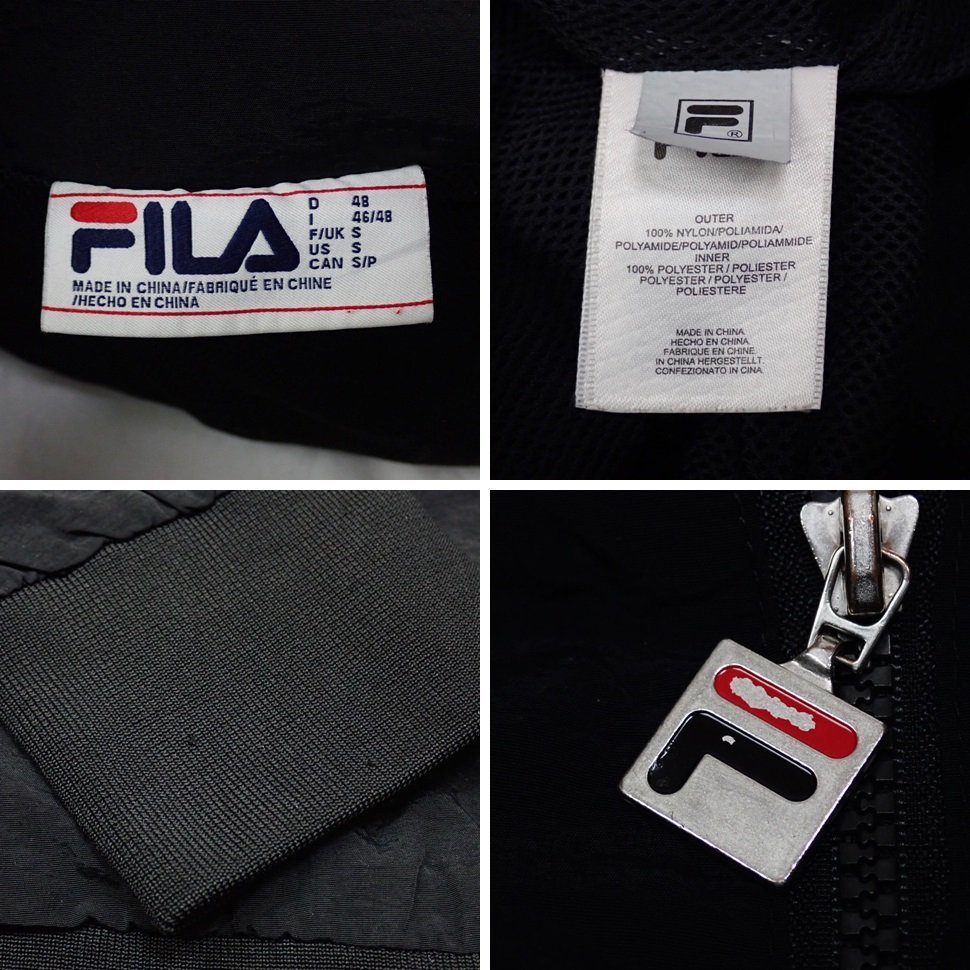 ★FILA/フィラ ナイロンジャケット S/レディースM相当/ブラック/ジップアップ/スポーツウェア&1950300030_画像6