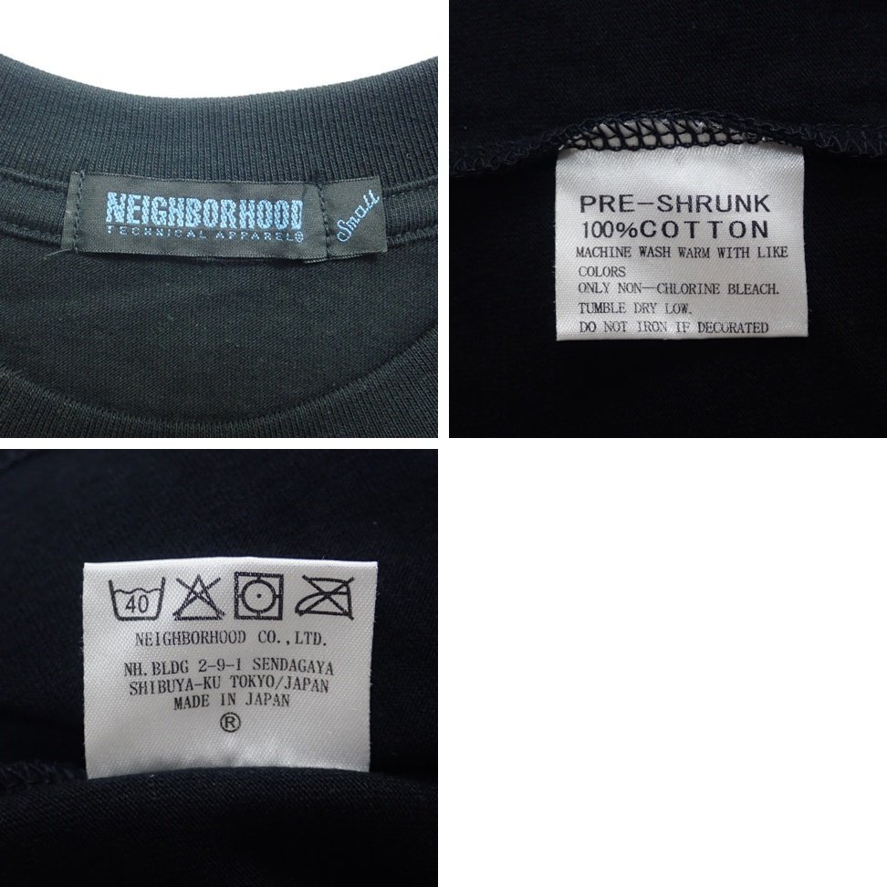 ★NEIGHBORHOOD/ネイバーフッド 半袖Tシャツ メンズS/ブラック/コットン100%/クルーネック/日本製&1947000151_画像4