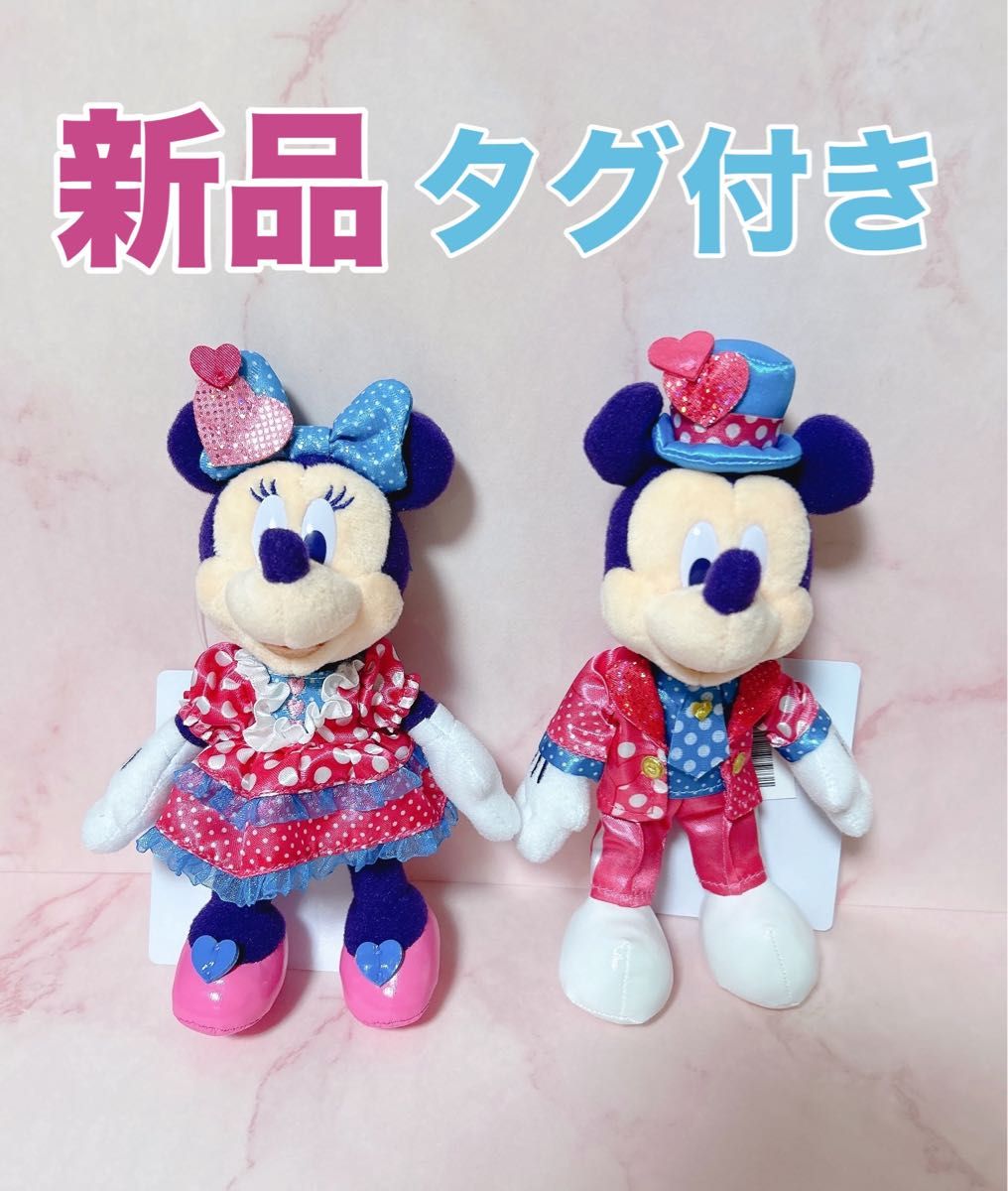 【新品】ディズニー パルパルーザ ぬいぐるみバッジ ぬいば ミニー ミッキー 2点セット