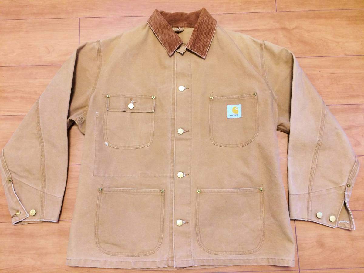 超美品の】 90～00's Carhartt/カーハート ブラウンダック生地