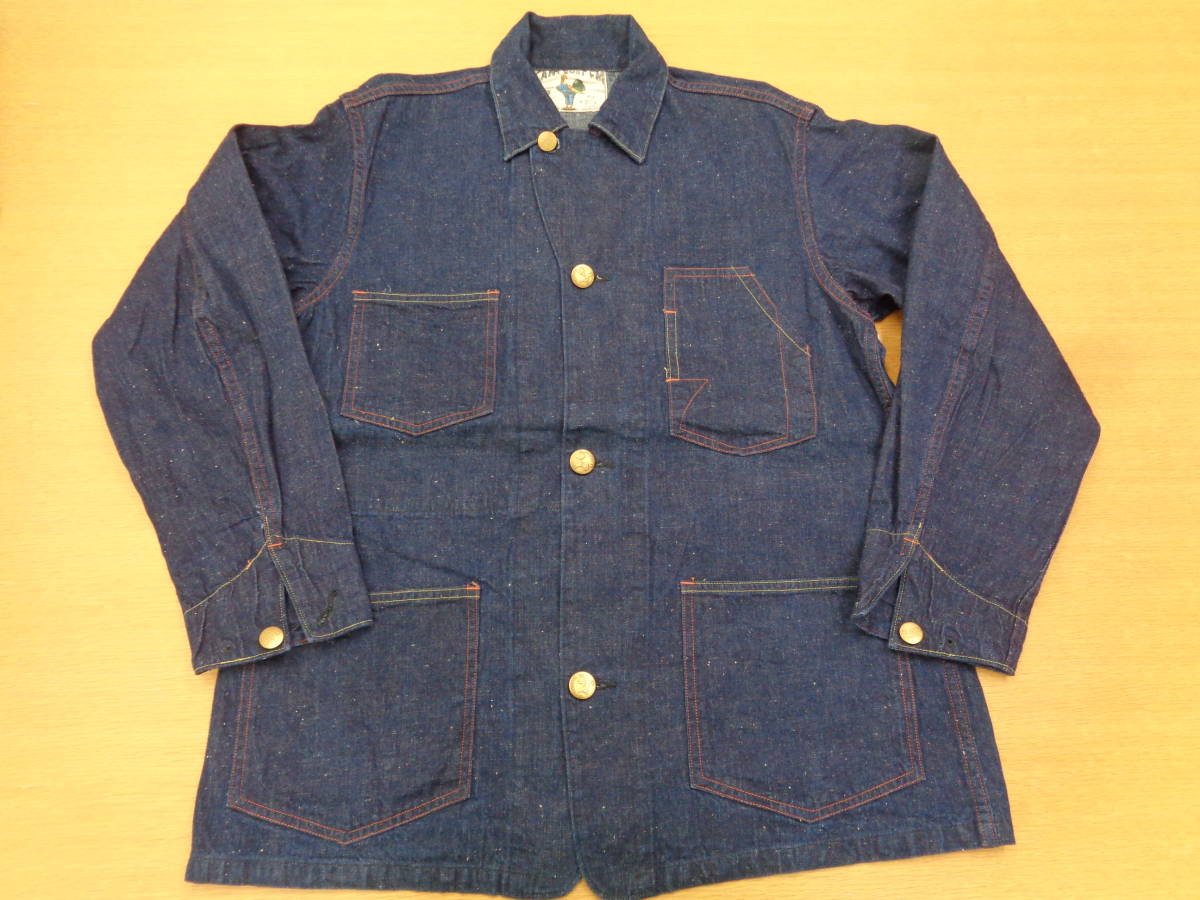 激レア 希少！ 東洋エンタープライズ実名復刻 CAN'T BUST’EM Denim Coverall Jacket SIZE38 デニムブルー