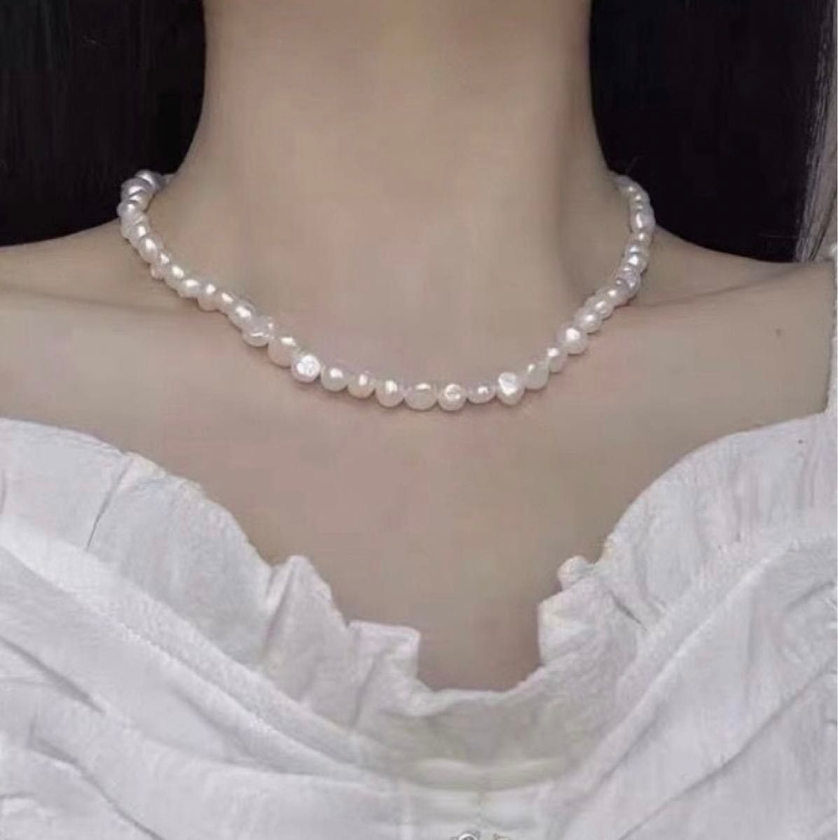 【美品】バロックパールネックレス　上品　真珠　卒業式　入学式
