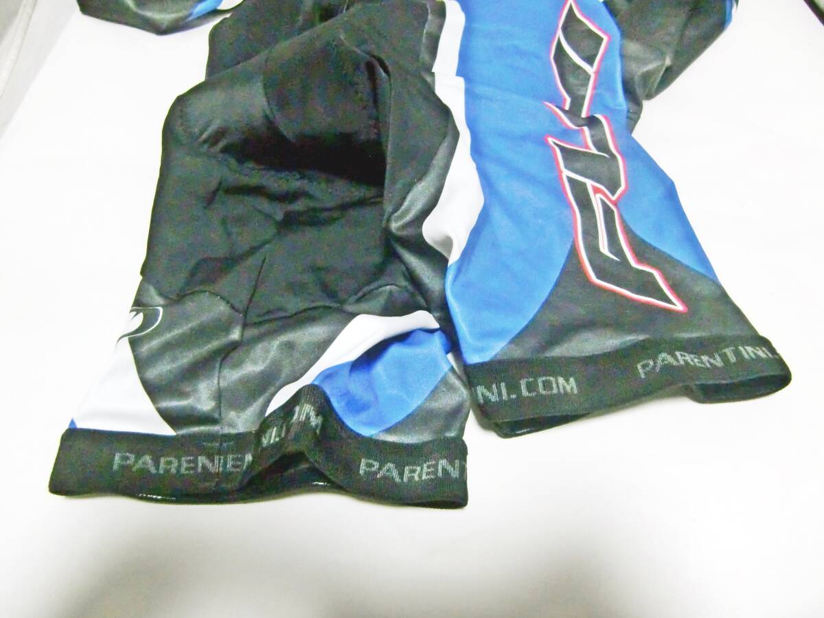 ほぼ未使用 PARENTINI サイクルワンピース 長袖 ショート Sサイズ 青 白 ロゴ FUJI パレンティーニ サイクリング_画像7