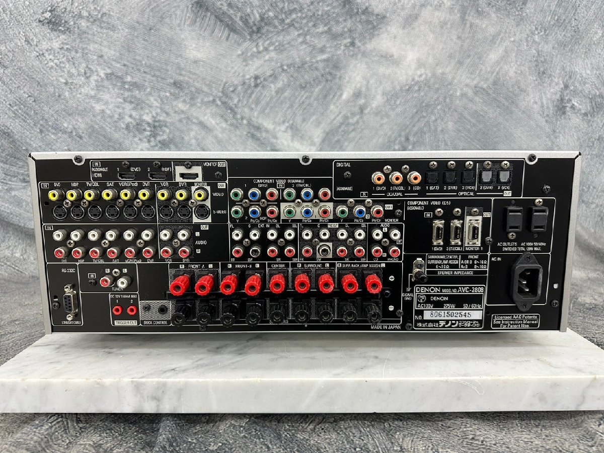 □t972　現状品★DENON　デノン　AVC-2808　AVアンプ　本体のみ_画像6