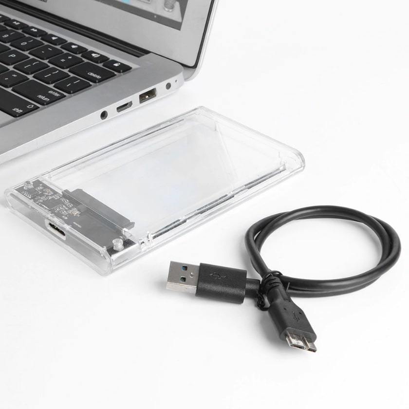 USB3.0で高速！2.5インチ HDD/SSD 透明ケース！ＳＡＴＡ接続のSSD、HDDを外付けで使えます！透明ケースで見やすい！