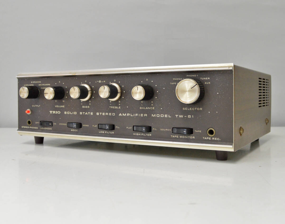 60s TRIO TW-61 プリメインアンプ レア トリオ ビンテージ TRIO トリオ プリメインアンプ TW-61【ジャンク品】