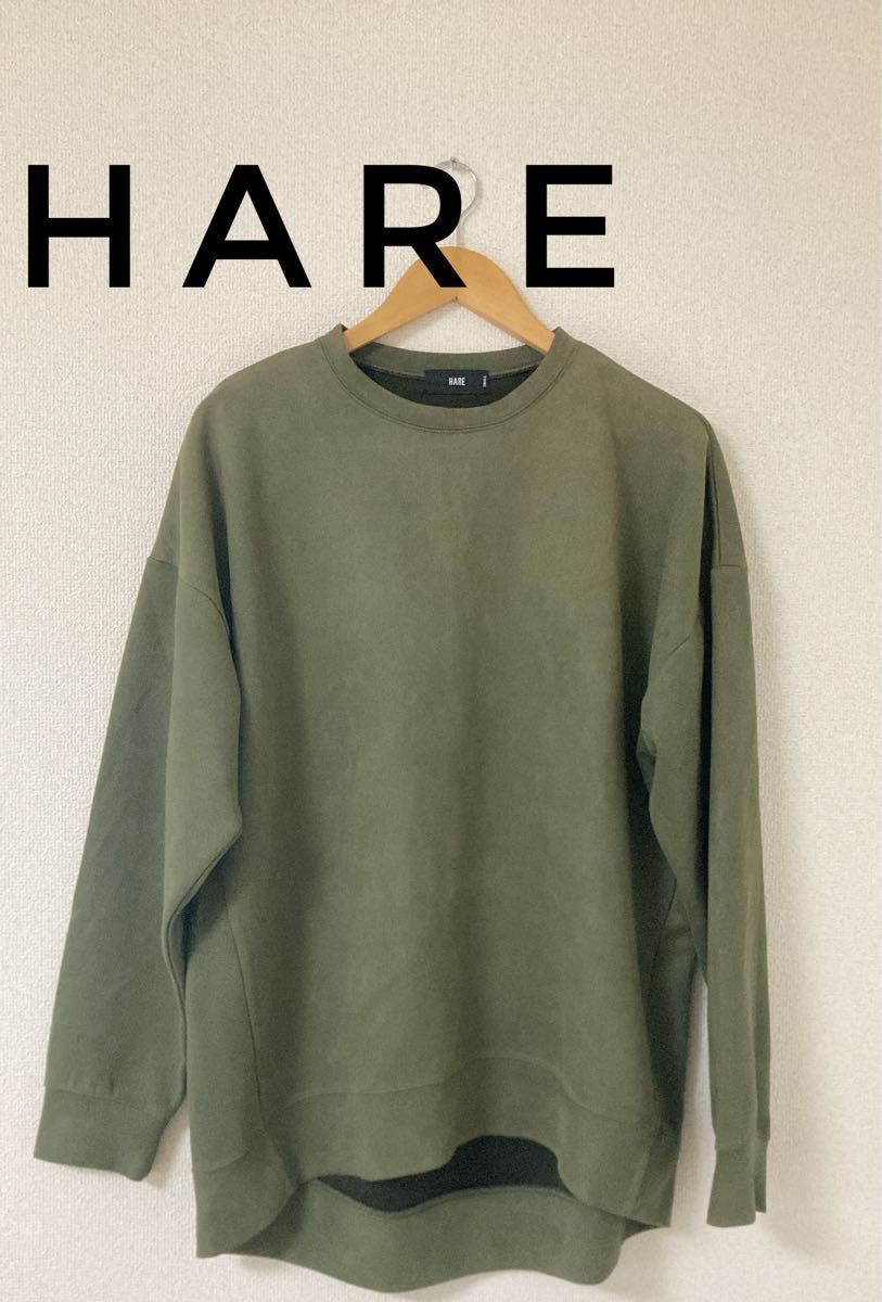 HARE ヌバックデザインプルオーバー グリーン72 size S｜Yahoo!フリマ