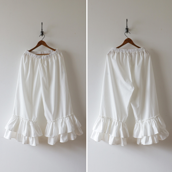 春ＳＡＬＥ　８５ｃｍ　フリル裾　ペチ　パンツ　上質コットン　ゆったり　レギンス　白　ホワイト　R54_画像10