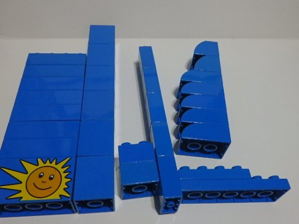#2163 Lego Duplo блок синий различный форма совместно # особый детали 