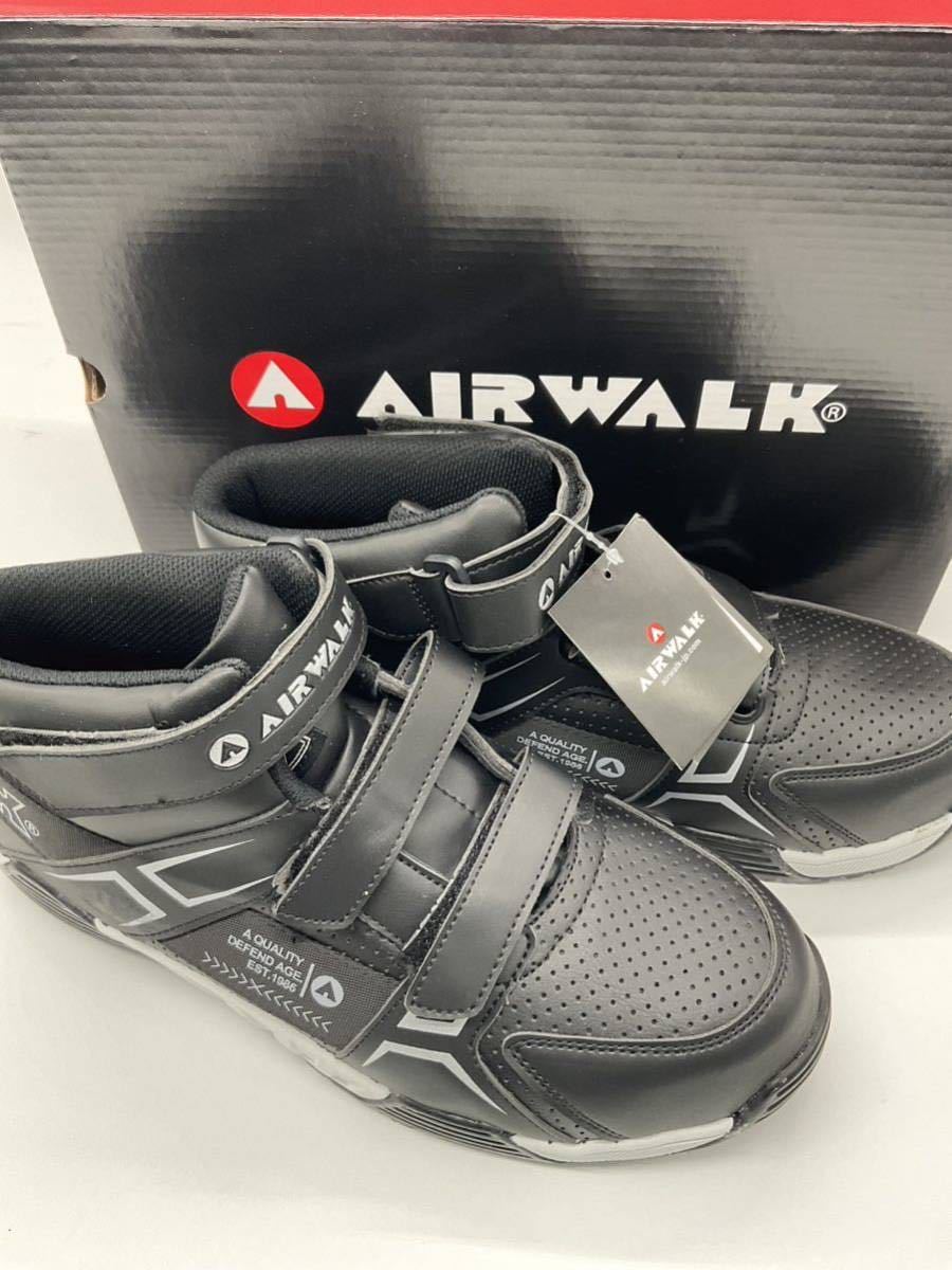 ブラック 25.5cm AIR WALK ベルトライン AW-970 樹脂先芯入 軽量スニーカー 新品未使用 安全靴 エアウォーク_画像2
