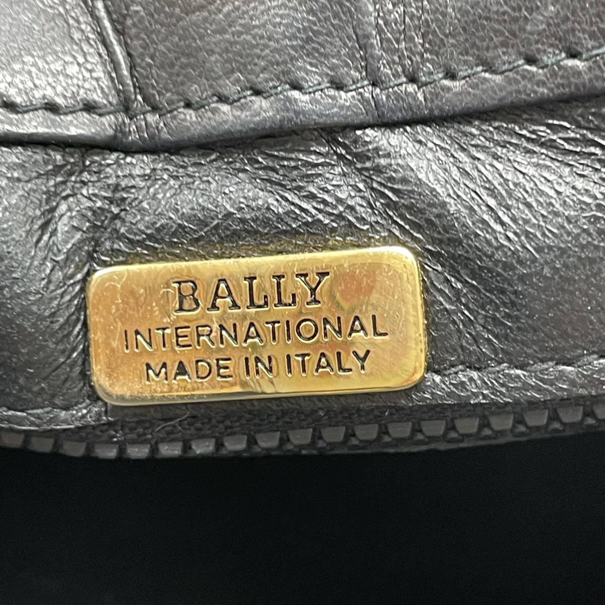 ★BN3082□BALLY バリー ショルダーバッグ ハンドバッグ レザー キルティング チェーン ブラック レトロ ヴィンテージ 良好_画像6