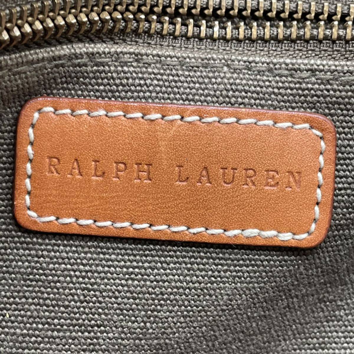 ⑧BN3054●RALPH LAUREN ラルフローレン トートバッグ ショルダーバッグ 肩掛け ブラウン系_画像7