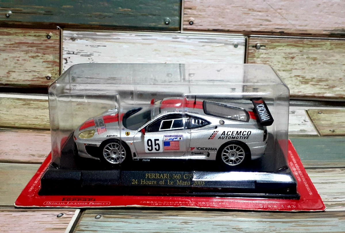 ■絶版 FERRARI 360 GT #95　24 Hours Le Mans 2003 色シルバー Hachette 1/43 アシェット フェラーリ ル・マン レース ミニカー CZ11_画像3