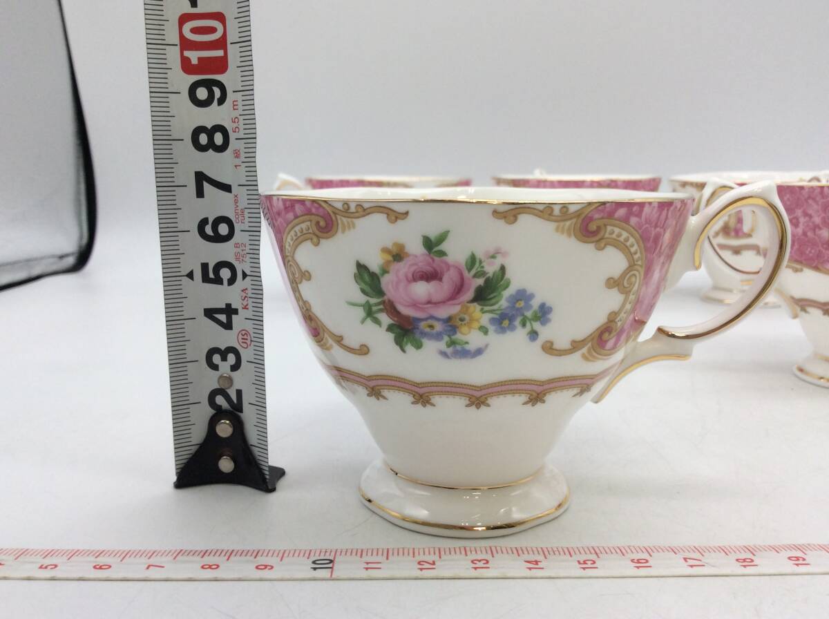 #2485 ROYAL ALBERT ロイヤルアルバート カップ&ソーサー ledy carlyle レディーカーライル 6客セット 洋食器 テーブルウェア 現状品_画像2