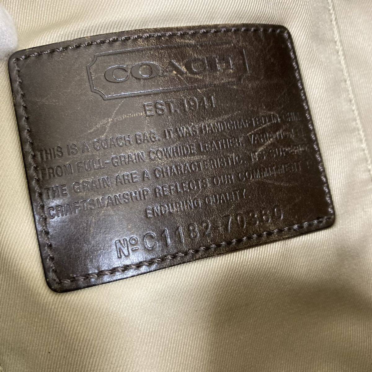 1円 【人気】 COACH コーチ ボディバッグ トンプソン 70360 スリング クロスボディ レザー ブラウン ショルダー 斜め掛け メンズ ビジネス_画像9