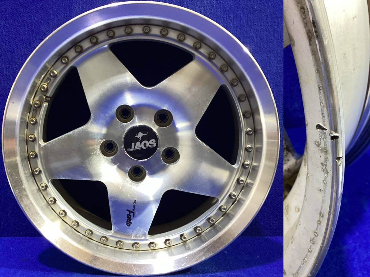 希少＊JAOS(ジャオス) VICTRON FAXIO＊16インチホイール＊16x6.5JJ/オフセット約-1(実測)/PCD114.3-5H＊4本セット＊深リム＊ 3ピース？_画像6